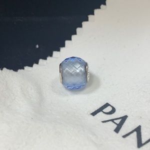 PANDORA Petite Facets Charm - Sky Blue